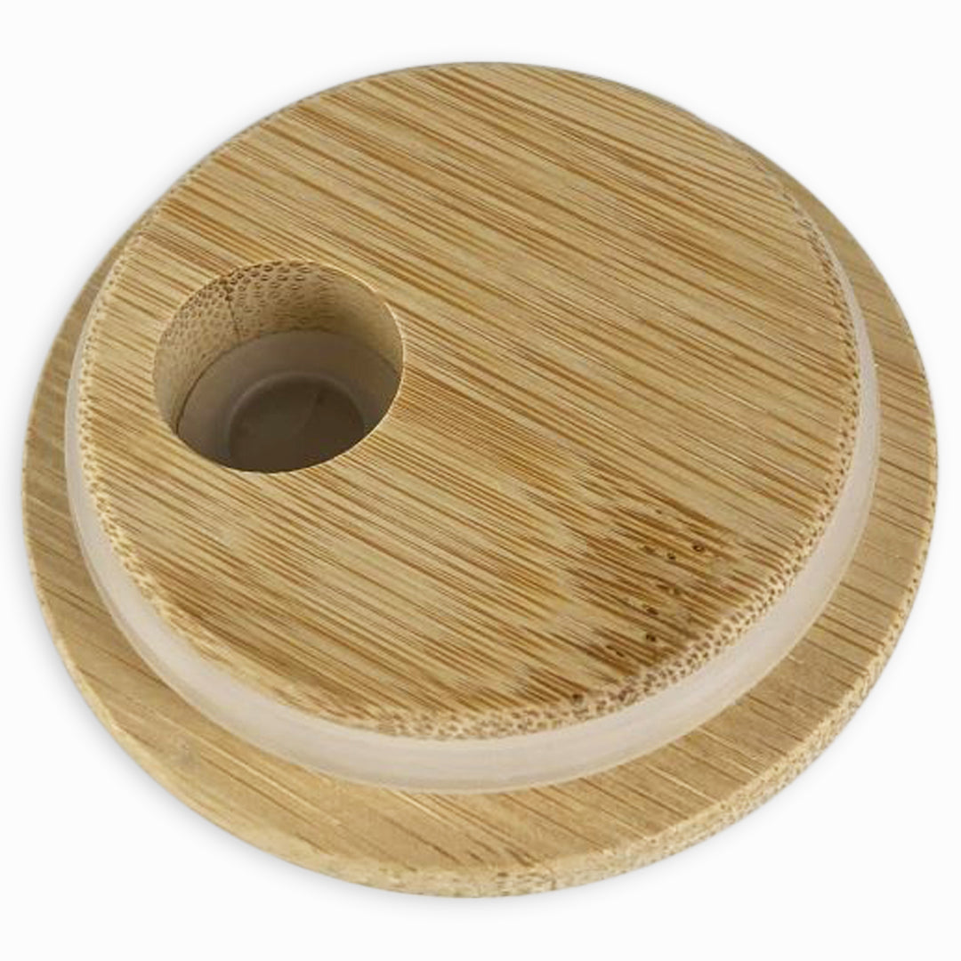 Replacement Bamboo Lid to Suit 16oz Glass Cans
