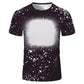 Bleached Splatter Black Sublimation T-Shirt