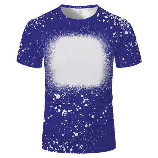 Bleached Splatter Royal Blue Sublimation T-Shirt