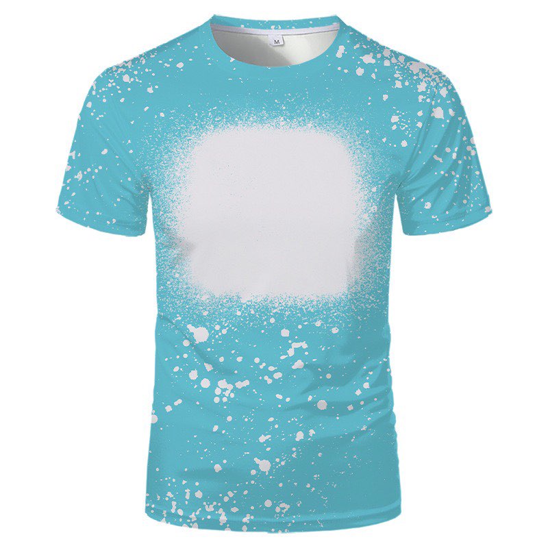 Bleached Splatter Aqua Sublimation T-Shirt