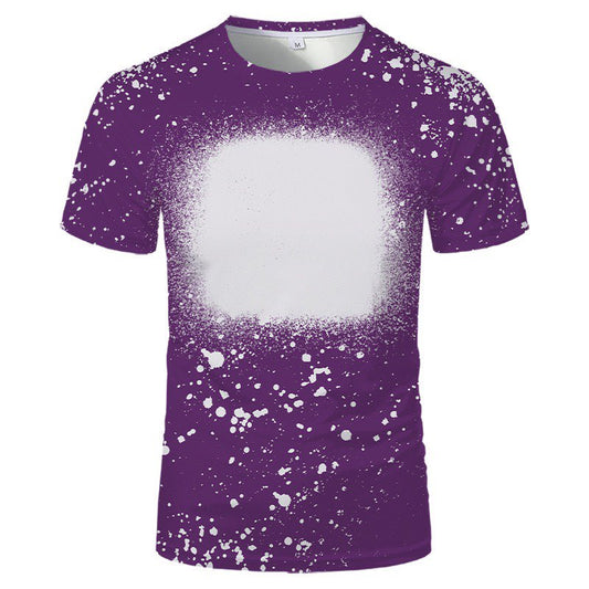 Bleached Splatter Purple Sublimation T-Shirt