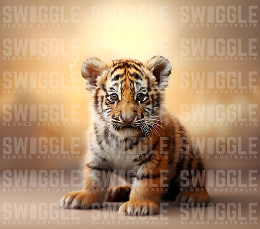 3D Baby Tiger Cub - Digital Download - 20oz Skinny Straight Tumbler Wrap