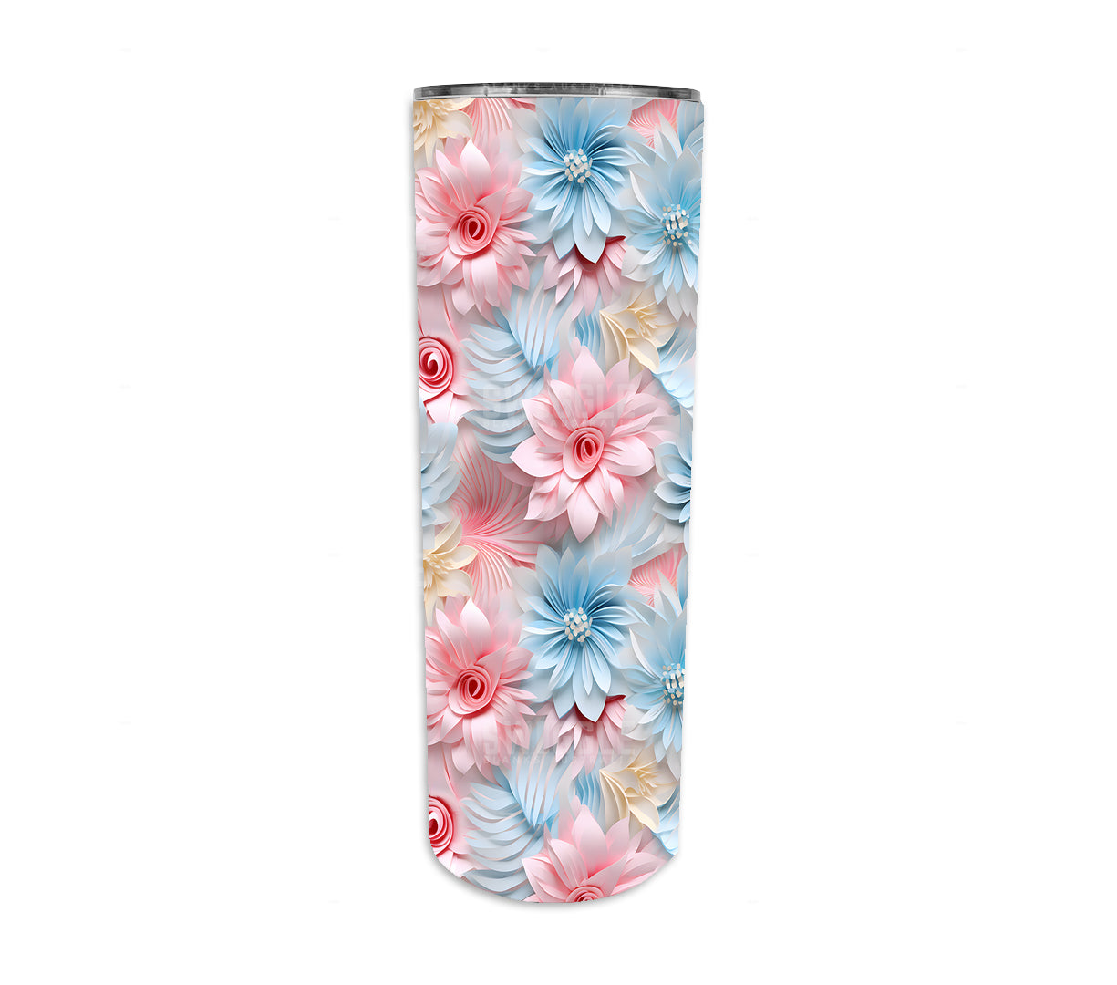 3D Paper Flowers #1 - Digital Download - 20oz Skinny Straight Tumbler Wrap