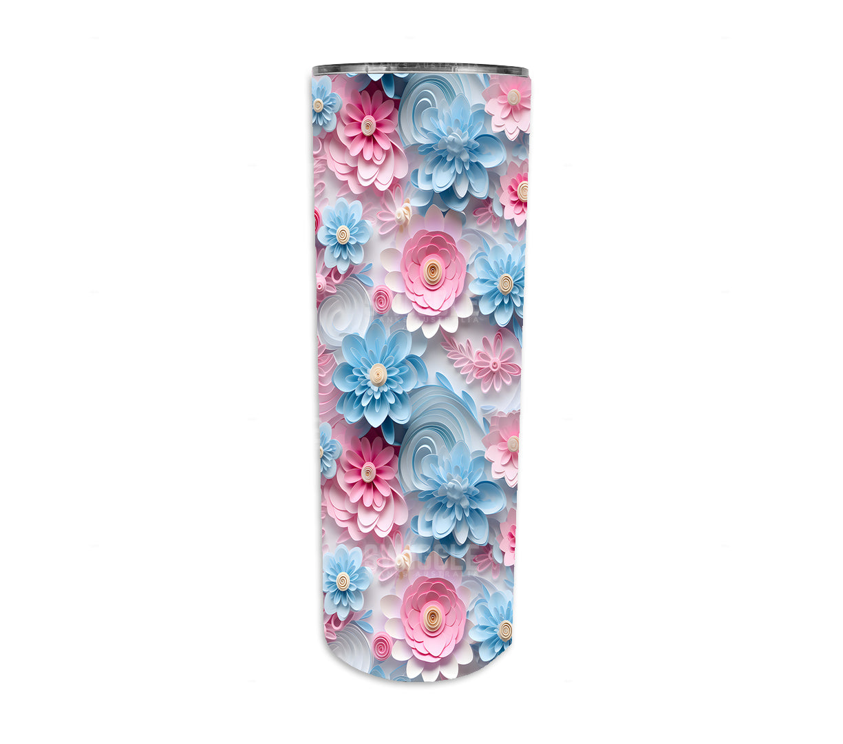 3D Paper Flowers #3 - Digital Download - 20oz Skinny Straight Tumbler Wrap