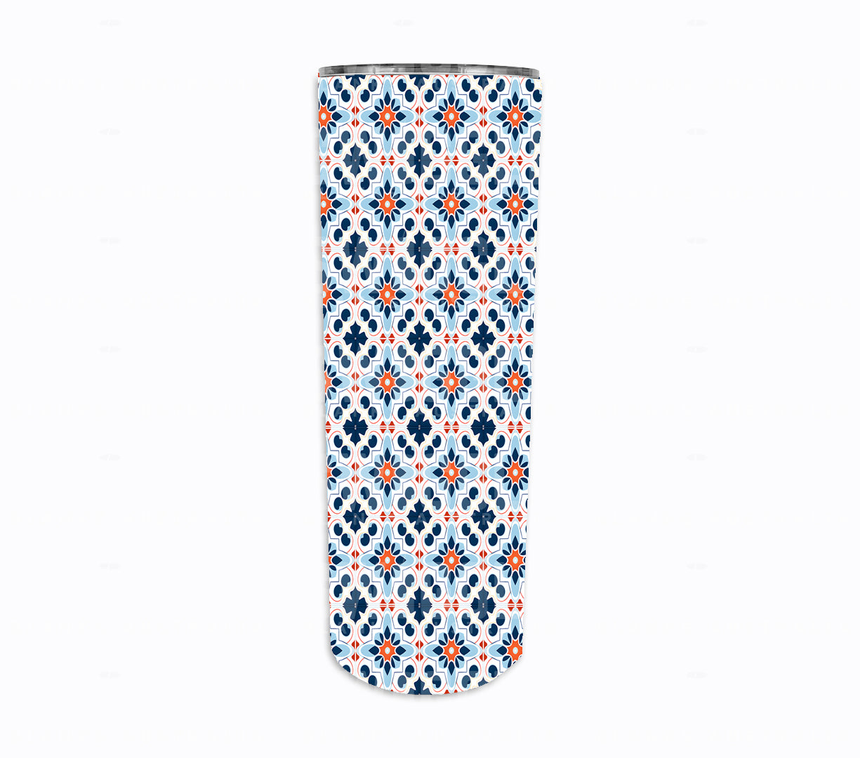 Moroccan Tiles Abstract Print #49 - Digital Download - 20oz Skinny Straight Tumbler Wrap