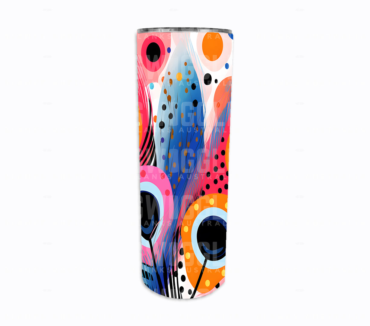 Feathers Abstract Print #87 - Digital Download - 20oz Skinny Straight Tumbler Wrap