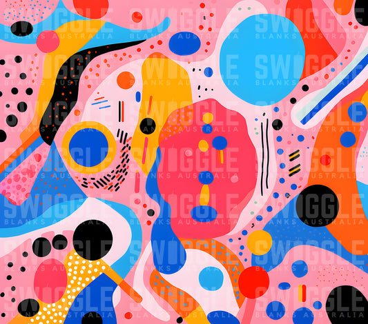 Abstract Print #105 - Digital Download - 20oz Skinny Straight Tumbler Wrap