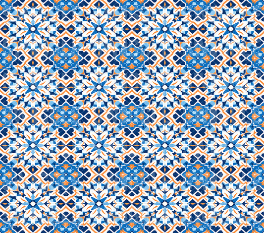 Moroccan Tiles Abstract Print #35 - Digital Download - 20oz Skinny Straight Tumbler Wrap