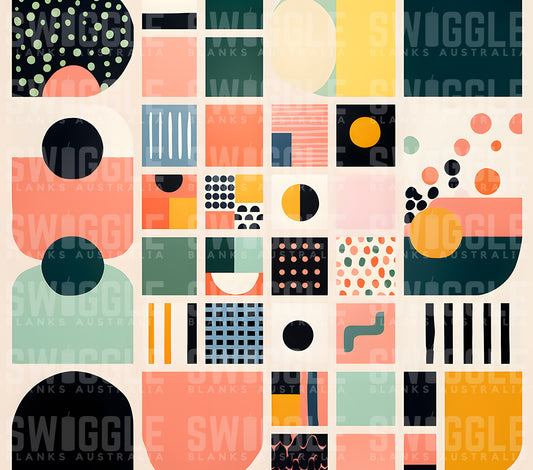 Geometric Abstract Print #36 - Digital Download - 20oz Skinny Straight Tumbler Wrap