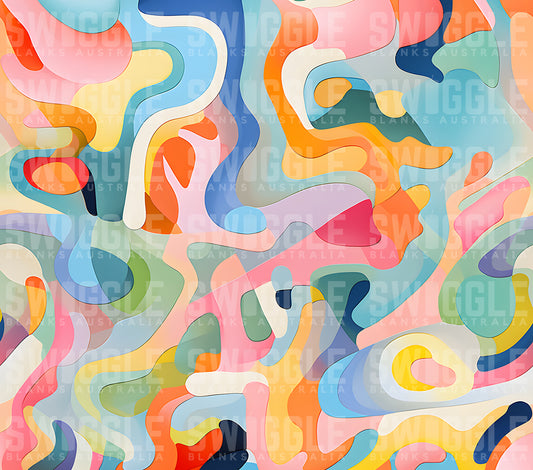 Abstract Print #4 - Digital Download - 20oz Skinny Straight Tumbler Wrap