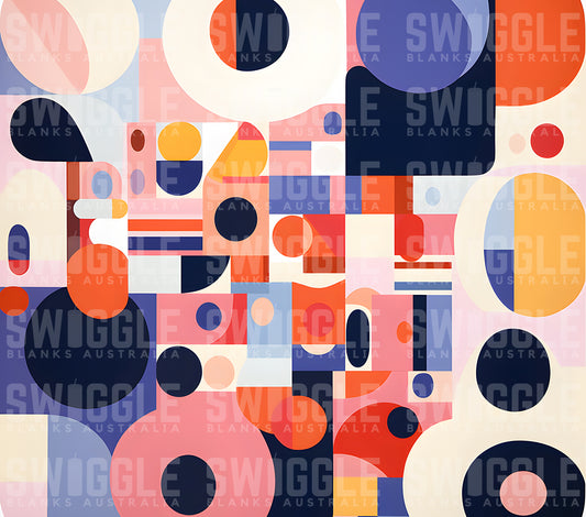 Geometric Abstract Print #45 - Digital Download - 20oz Skinny Straight Tumbler Wrap