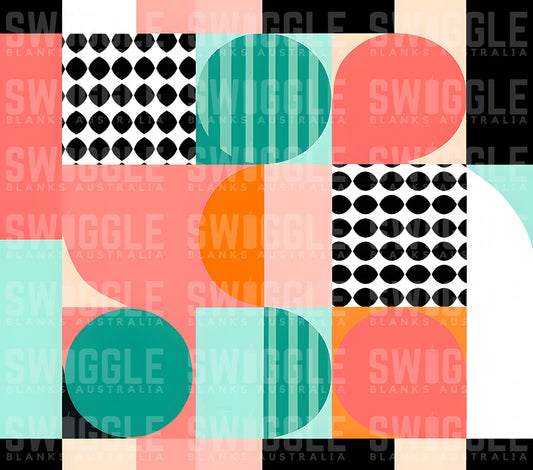 Geometric Abstract Print #51 - Digital Download - 20oz Skinny Straight Tumbler Wrap