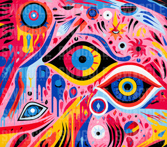 Eyes Abstract Print #72 - Digital Download - 20oz Skinny Straight Tumbler Wrap