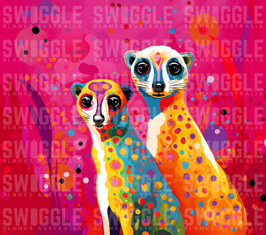 Meerkats Animals #1 - Digital Download - 20oz Skinny Straight Tumbler Wrap