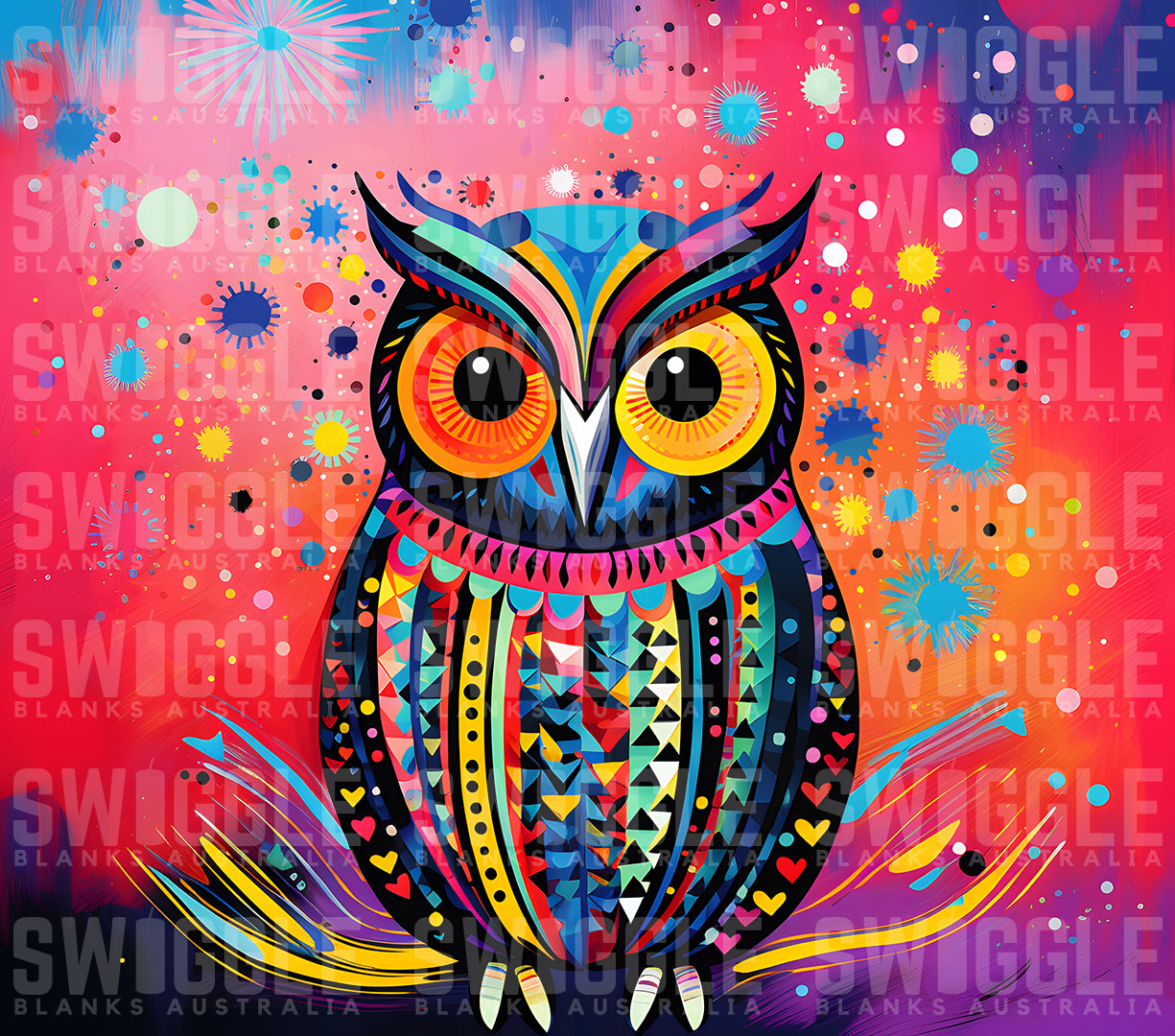 Owl Animals #20 - Digital Download - 20oz Skinny Straight Tumbler Wrap