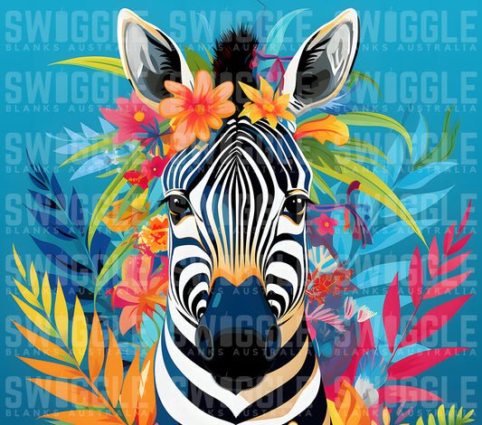 Zebra Animals #22 - Digital Download - 20oz Skinny Straight Tumbler Wrap
