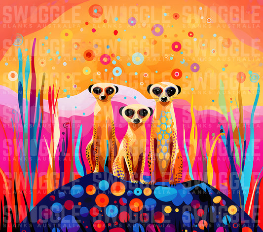 Meerkats Animals #7 - Digital Download - 20oz Skinny Straight Tumbler Wrap