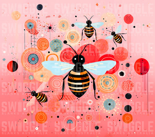 Bees Animals #8 - Digital Download - 20oz Skinny Straight Tumbler Wrap