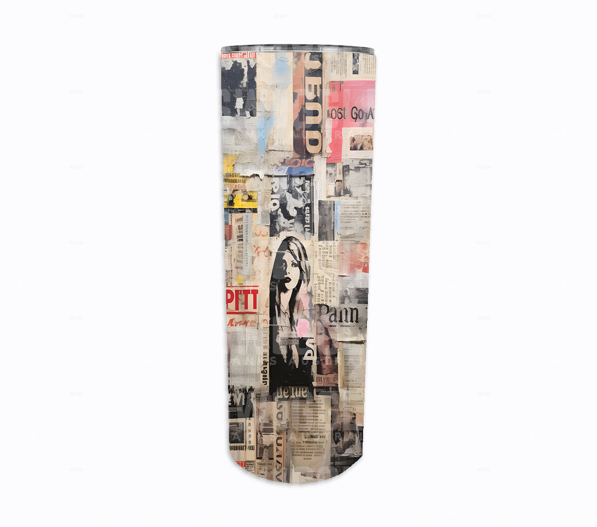 Decoupage Art #3 - Digital Download - 20oz Skinny Straight Tumbler Wrap
