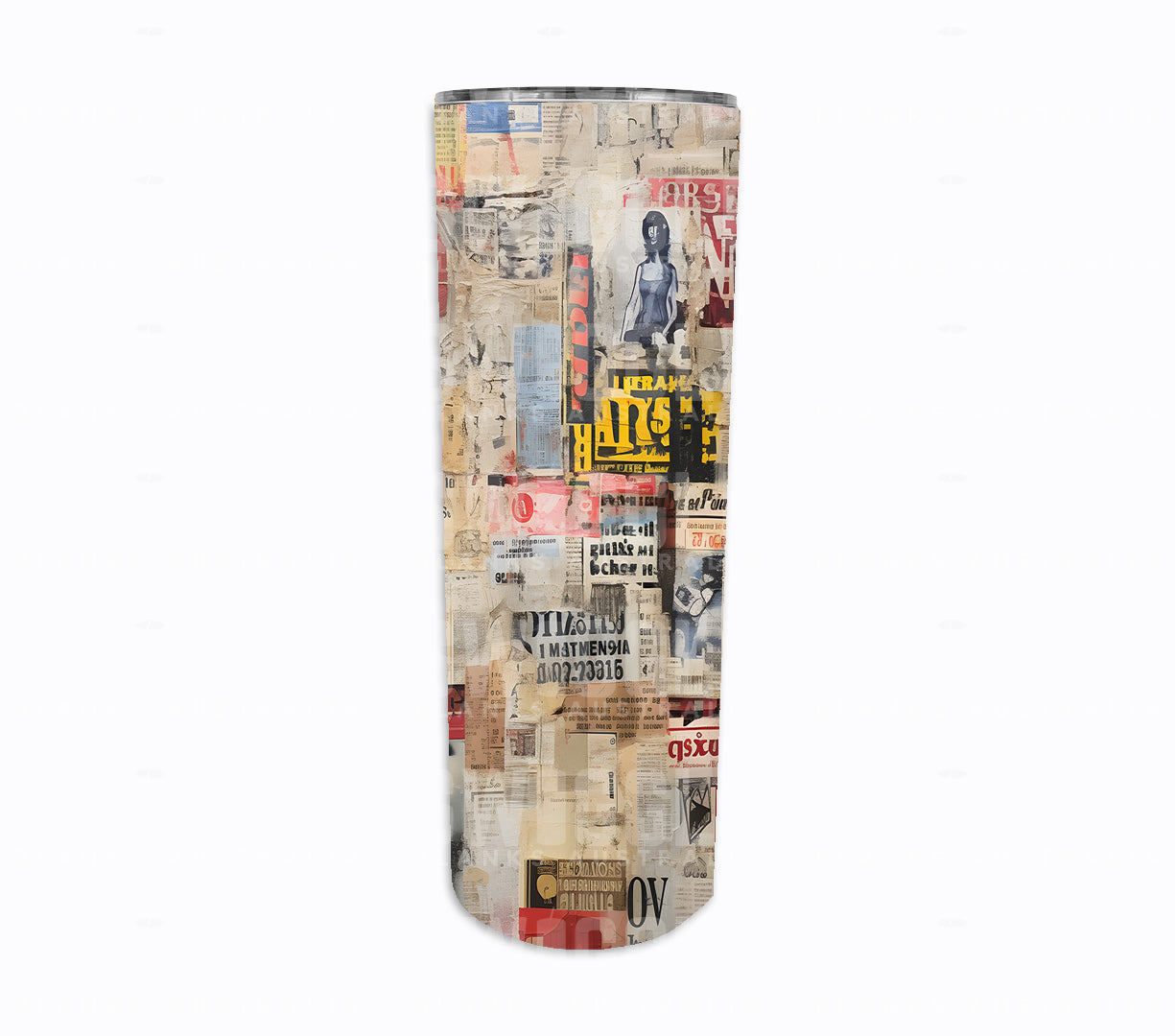 Decoupage Art #4 - Digital Download - 20oz Skinny Straight Tumbler Wrap
