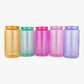 16oz Jelly Coloured Glass Sublimation Can with Coloured Lid