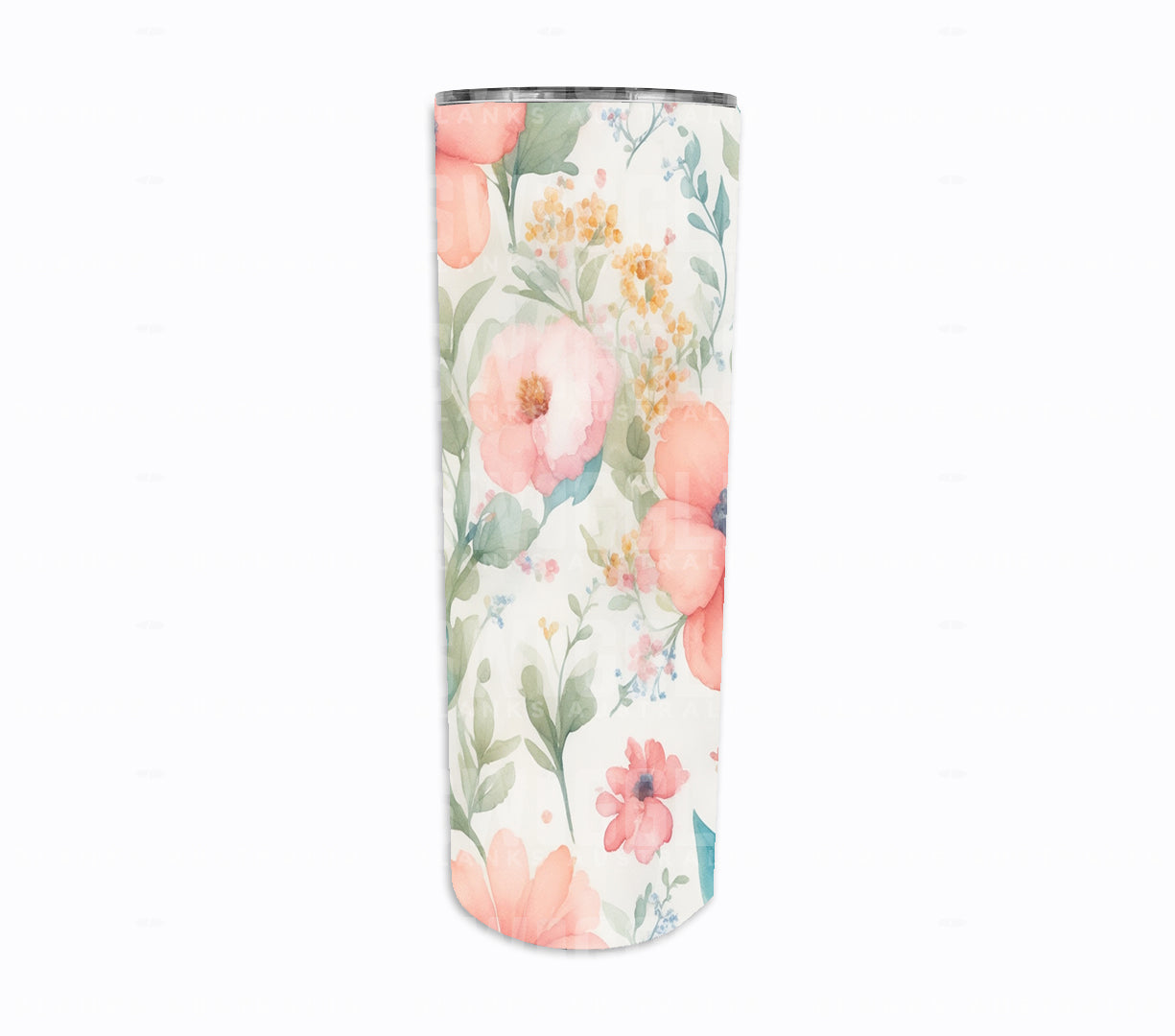 Poppy Florals #27 - Digital Download - 20oz Skinny Straight Tumbler Wrap