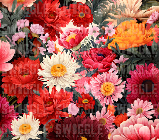 Wild Daisy Florals #6 - Digital Download - 20oz Skinny Straight Tumbler Wrap