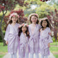 Lilac Children's Satin Robe