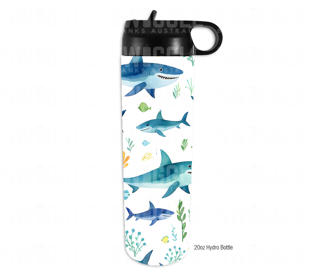 Sharks Watercolour Kids #121 - Digital Download - Assorted Bottle Sizes