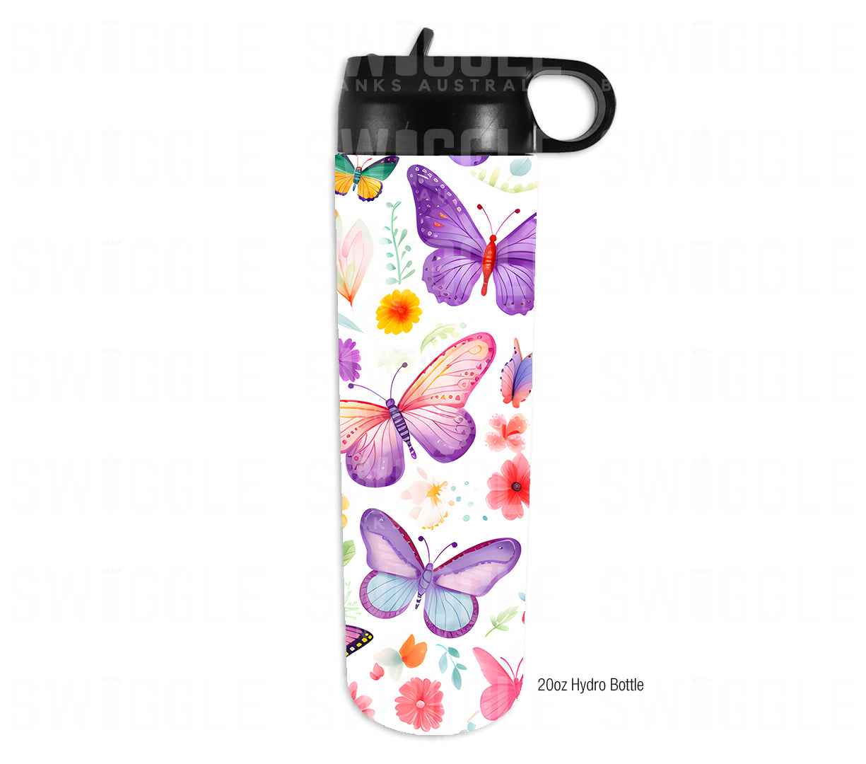 Rainbow Butterflies Watercolour Kids #126 - Digital Download - Assorted Bottle Sizes