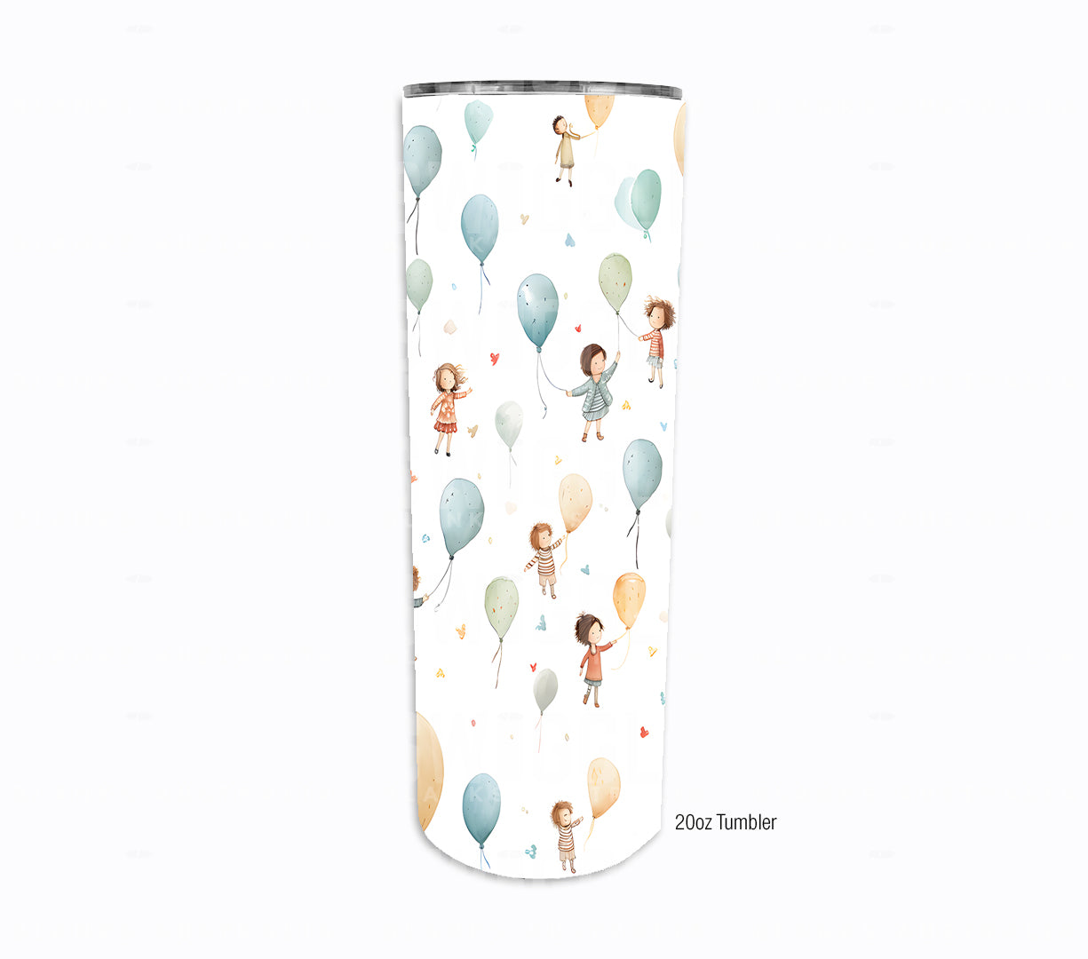Balloons Watercolour Kids #104 - Digital Download - Assorted Bottle Sizes