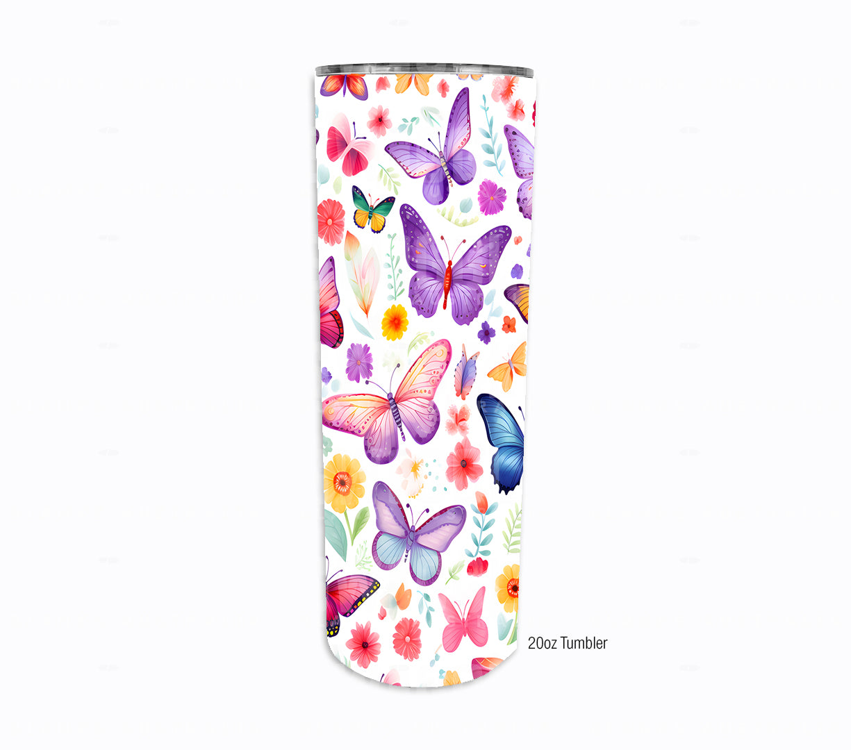 Rainbow Butterflies Watercolour Kids #126 - Digital Download - Assorted Bottle Sizes