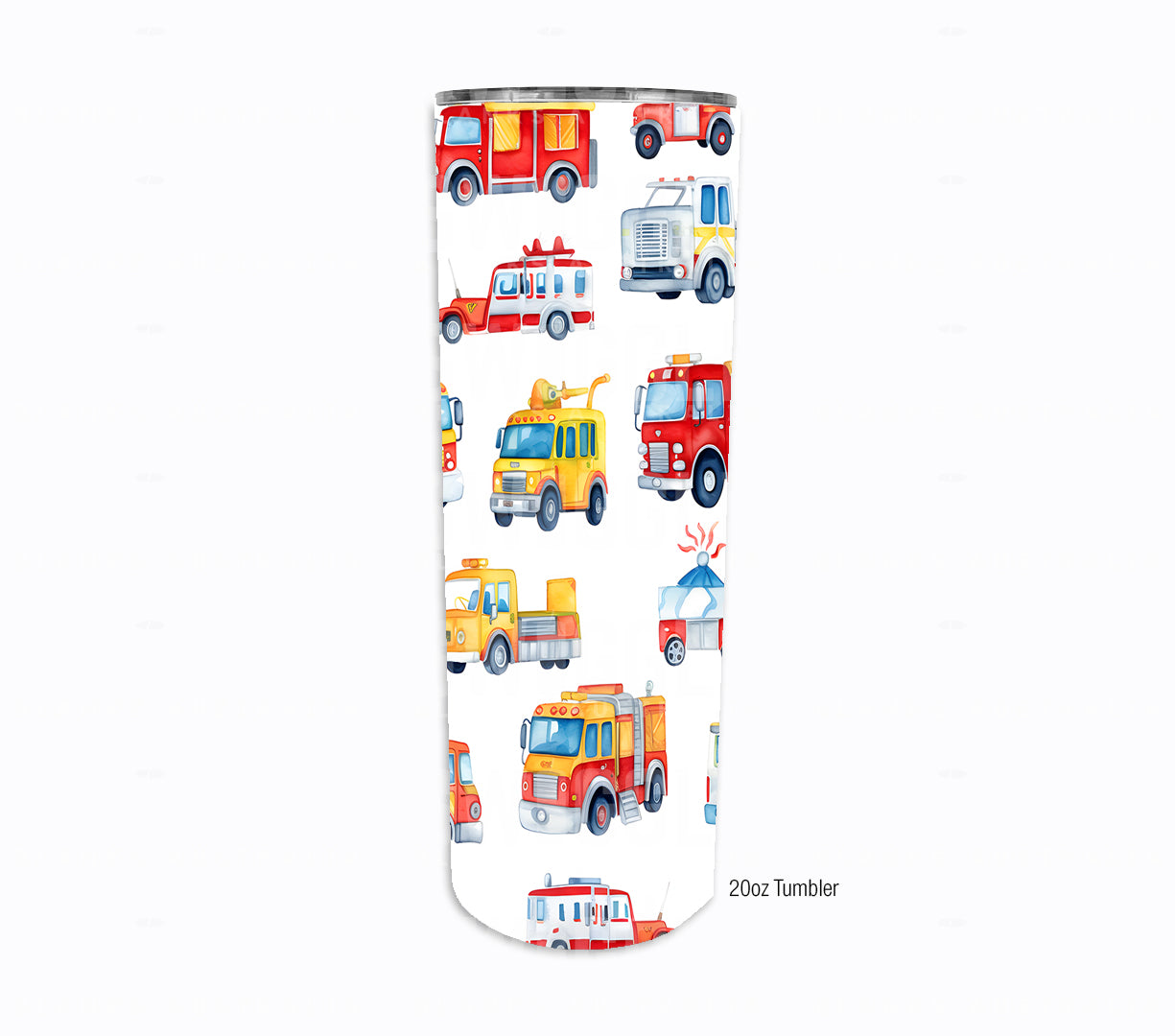 Fire Engines Watercolour Kids #128 - Digital Download - Assorted Bottle Sizes