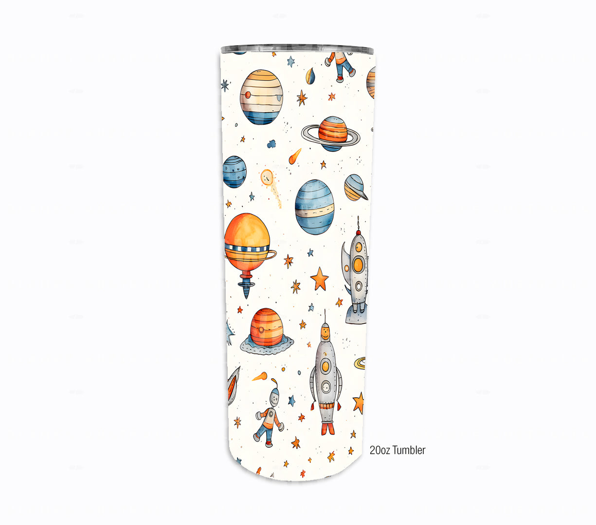 Rocket Ships Watercolour Kids #79 - Digital Download - Assorted Bottle Sizes