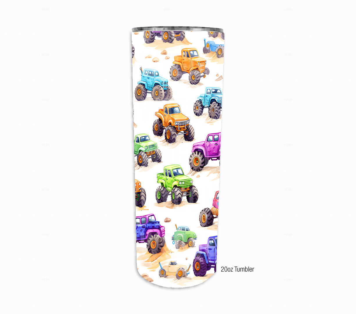 Monster Trucks Watercolour Kids #95 - Digital Download - Assorted Bottle Sizes