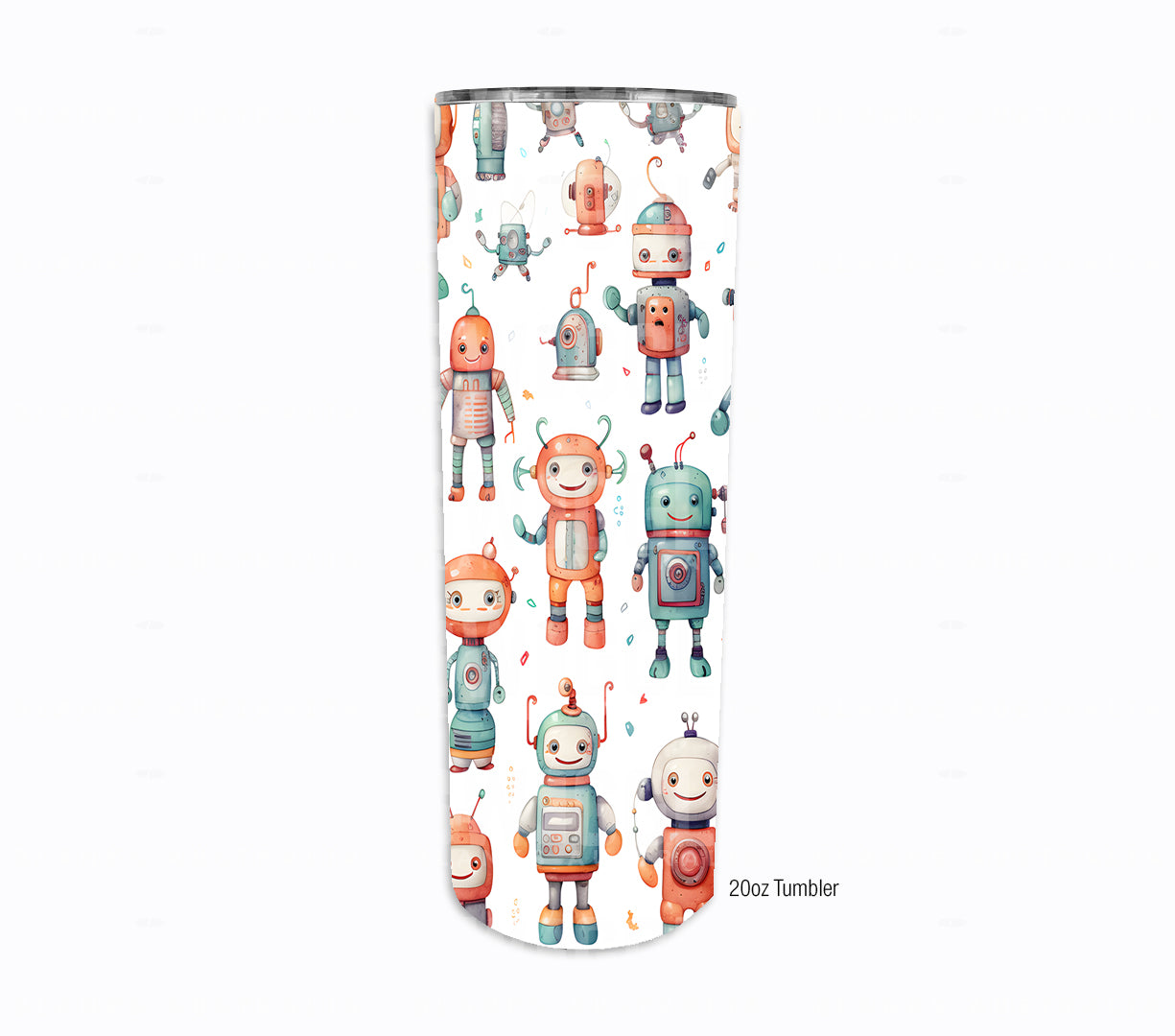 Robots Watercolour Kids #97 - Digital Download - Assorted Bottle Sizes