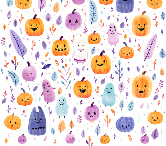 Halloween Watercolour Kids #112 - Digital Download - Assorted Bottle Sizes