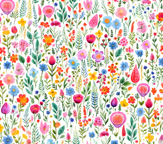 Field of Flowers Watercolour Kids #132 - Digital Download - Assorted Bottle Sizes