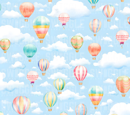 Hot Air Balloons Watercolour Kids #138 - Digital Download - Assorted Bottle Sizes