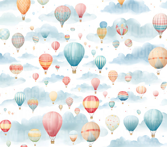 Hot Air Balloons Watercolour Kids #140 - Digital Download - Assorted Bottle Sizes