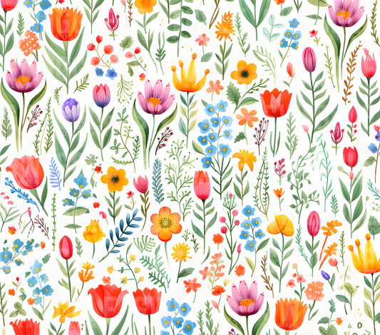 Field of Flowers Watercolour Kids #146 - Digital Download - Assorted Bottle Sizes