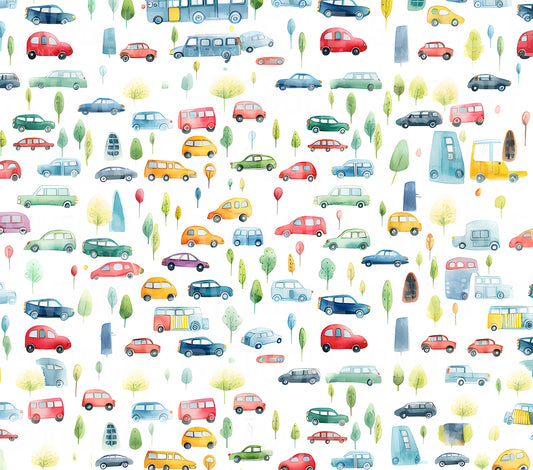 Cars Watercolour Kids #154 - Digital Download - Assorted Bottle Sizes