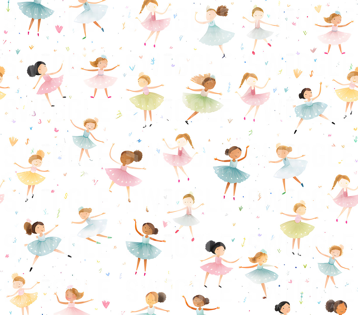 Little Dancers Watercolour Kids #163 - Digital Download - Assorted Bottle Sizes