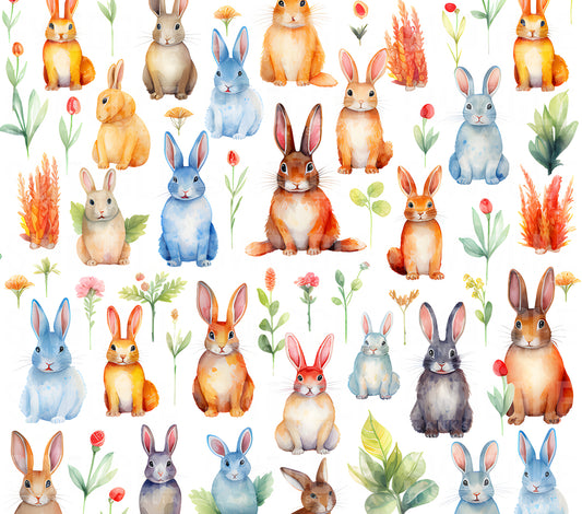 Bunny Rabbits Watercolour Kids #70 - Digital Download - Assorted Bottle Sizes