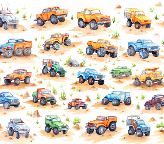Trucks Watercolour Kids #78 - Digital Download - Assorted Bottle Sizes