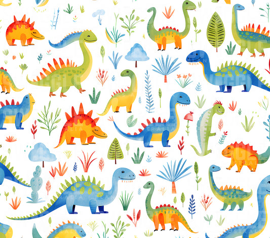 Dinosaurs Watercolour Kids #87 - Digital Download - Assorted Bottle Sizes