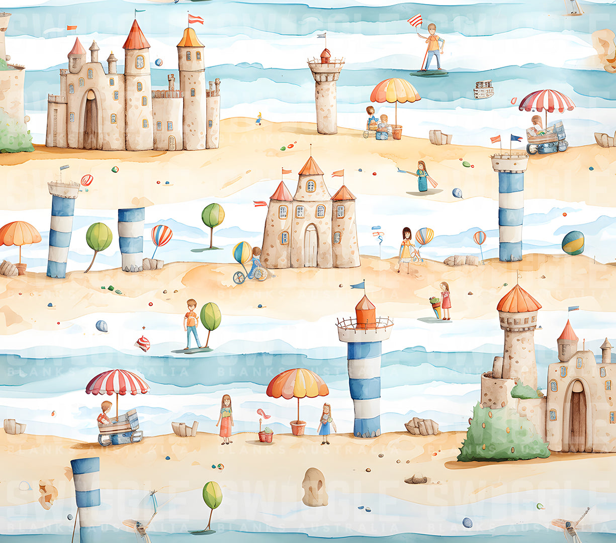 Sandcastles Watercolour Kids #90 - Digital Download - Assorted Bottle Sizes