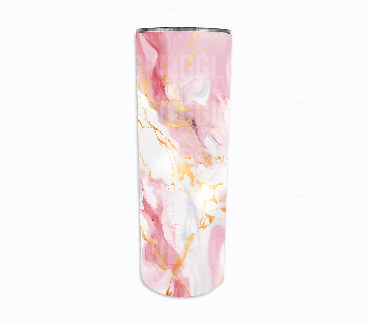 Pink & White Marble #11 - Digital Download - 20oz Skinny Straight Tumbler Wrap
