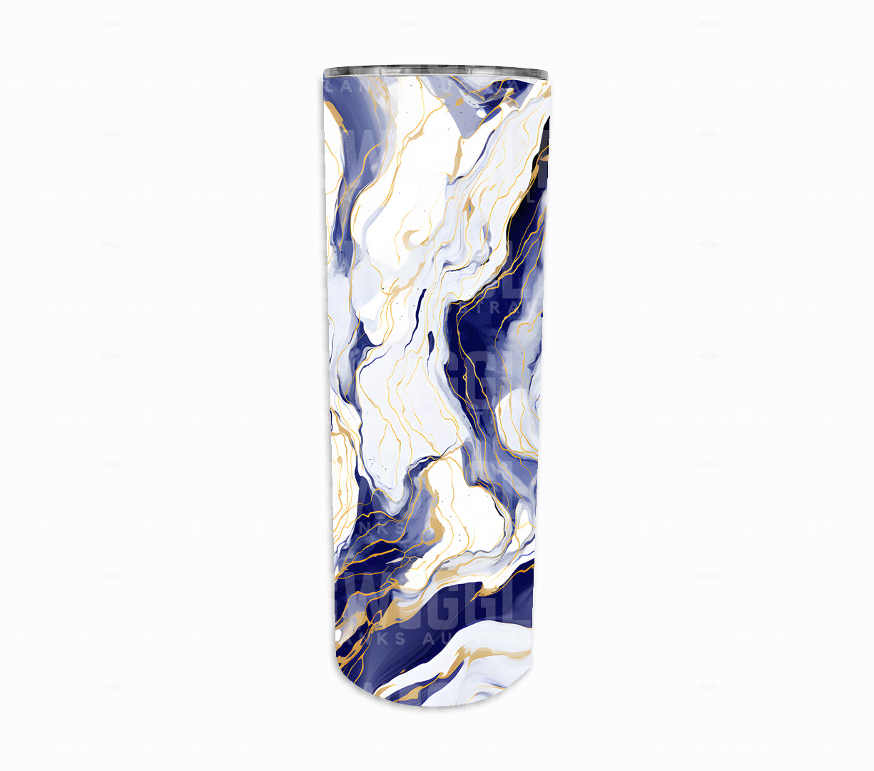 Navy & White Marble #16 - Digital Download - 20oz Skinny Straight Tumbler Wrap