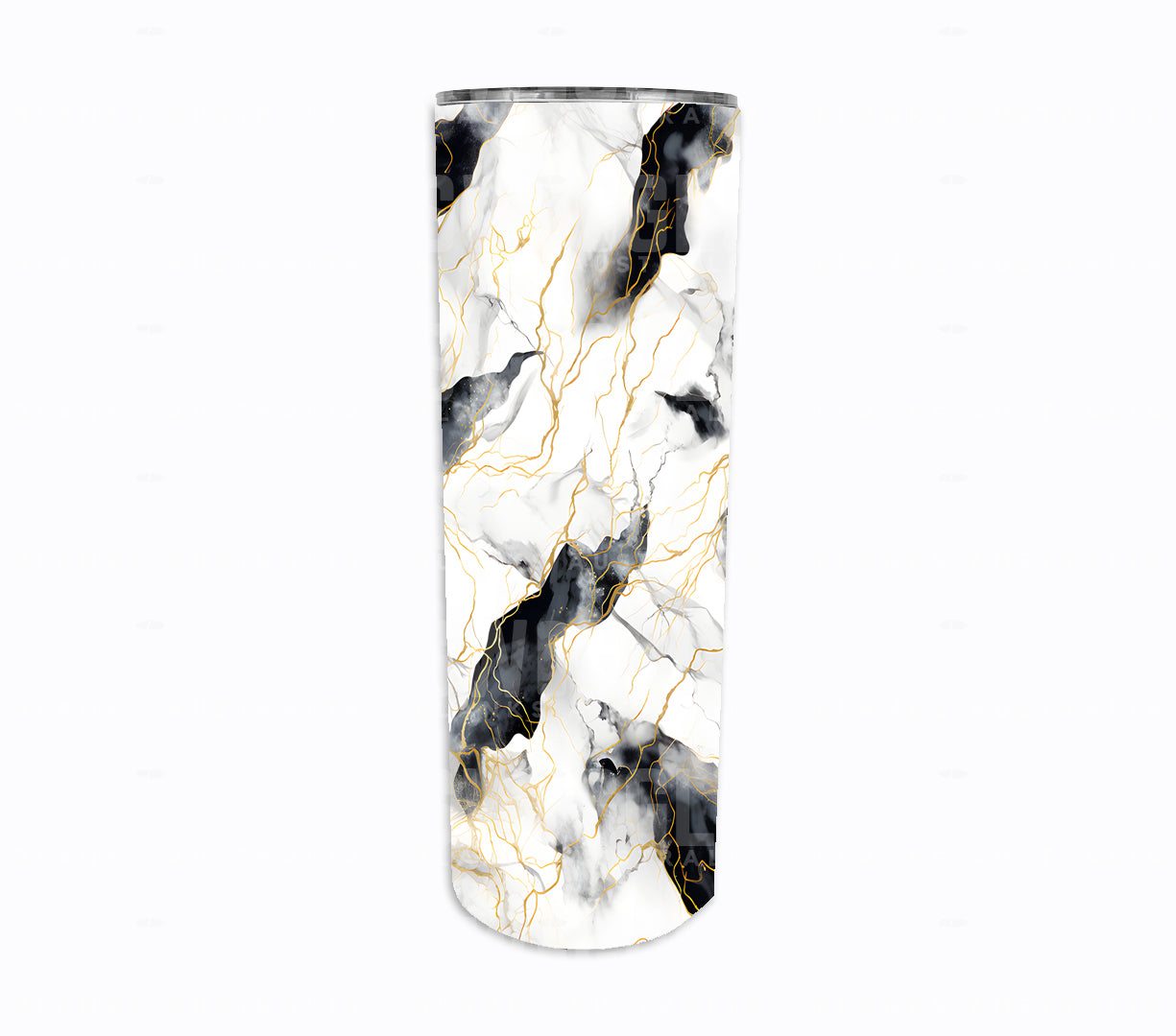Black & White Marble #26 - Digital Download - 20oz Skinny Straight Tumbler Wrap
